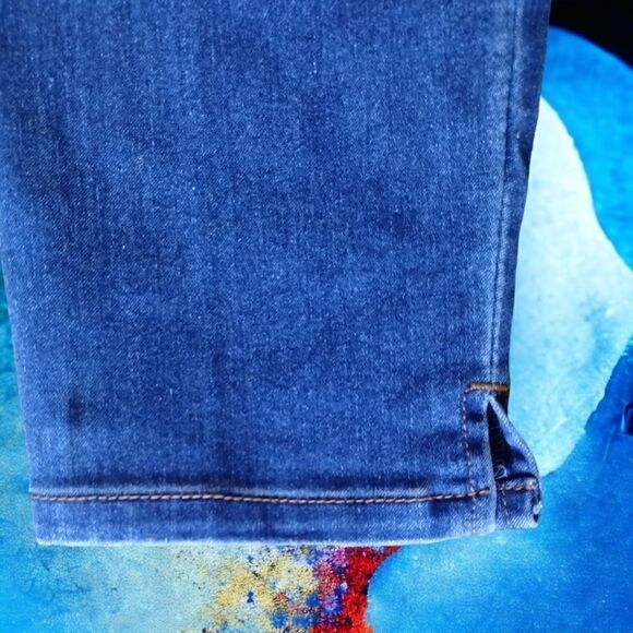 PIONEER WOMAN JEANS CROPPED DENIM Pull-On  Medium Wash XS - Picture 5 of 8